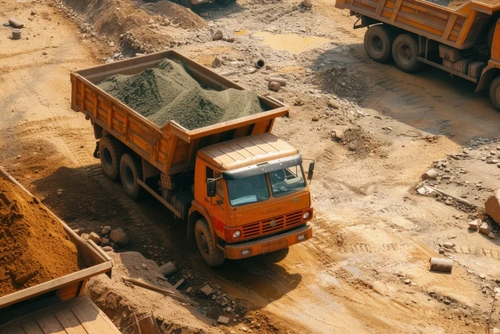 Camion benne de livraison